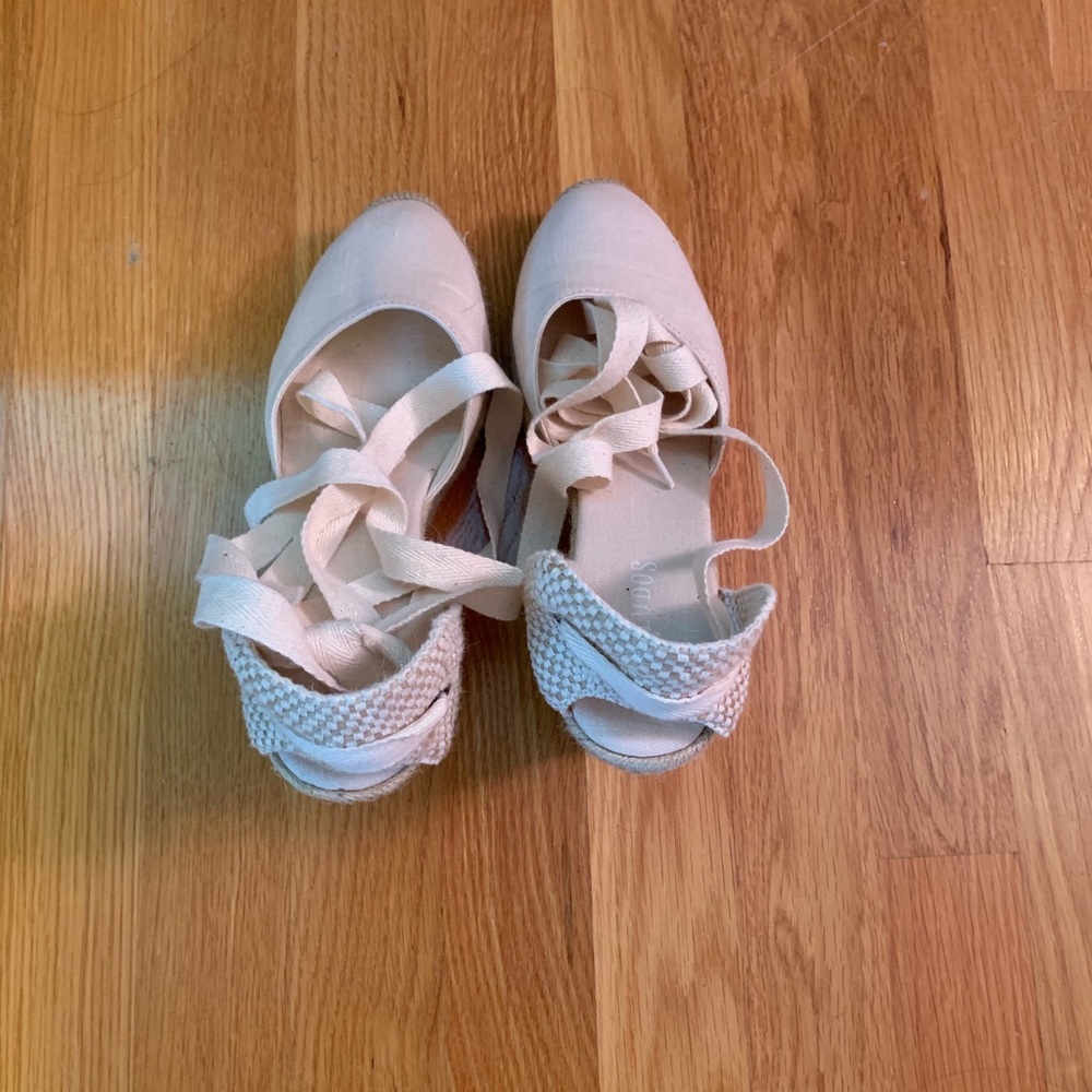 Soludos Linen lace up espadrilles
